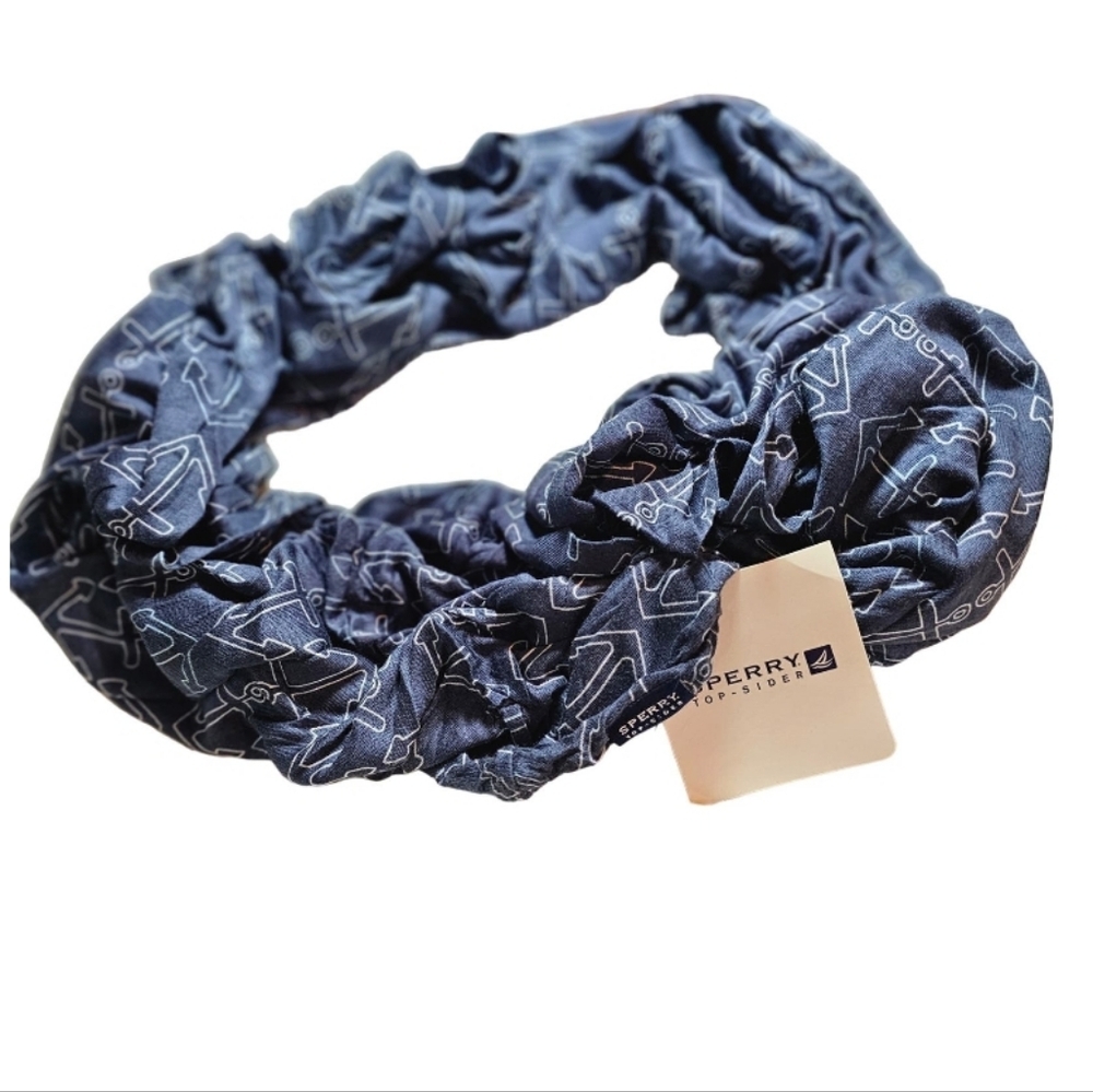 Sperry Top Sider Nautical Anchor Scarf blue white